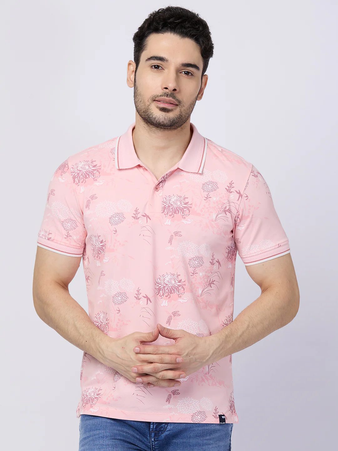 Killer Men Pink Printed Slim Fit T-Shirts - Image 3