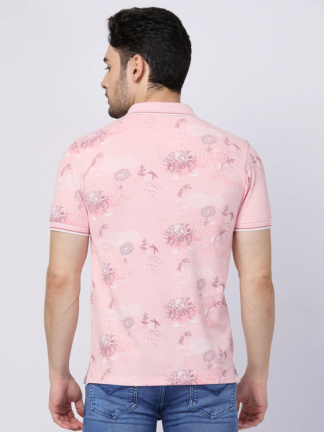 Killer Men Pink Printed Slim Fit T-Shirts - Image 5