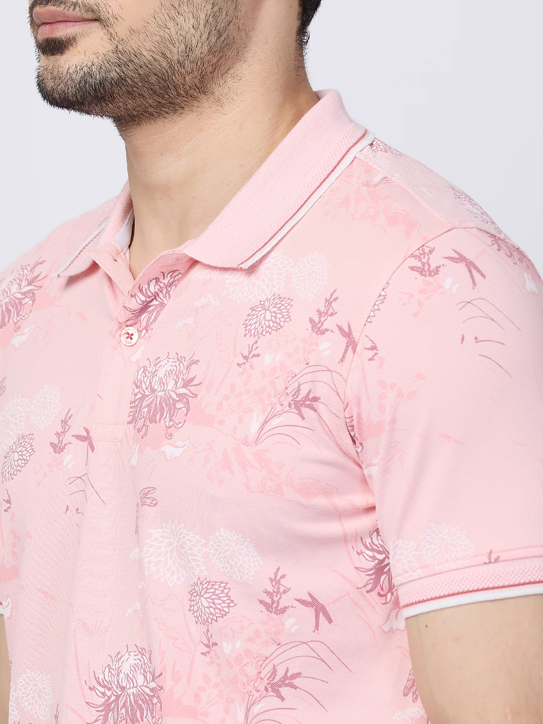 Killer Men Pink Printed Slim Fit T-Shirts - Image 7