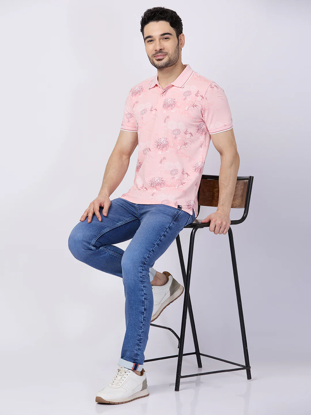 Killer Men Pink Printed Slim Fit T-Shirts - Image 8