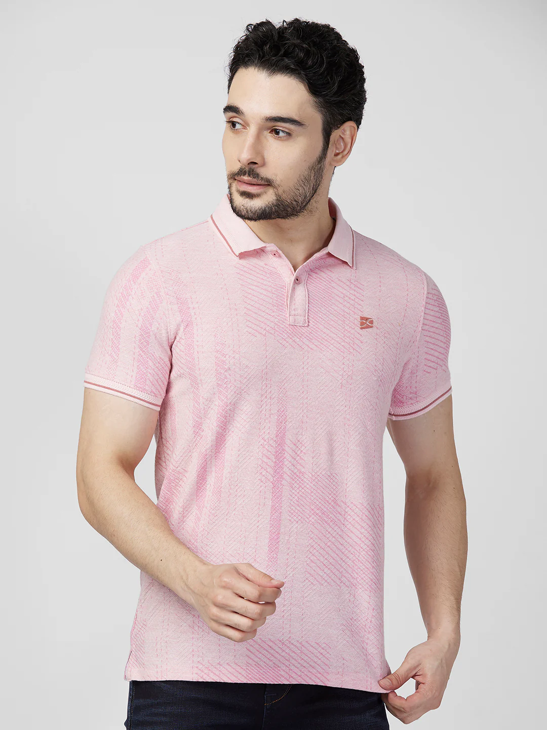 Killer Men Pink Printed Slim Fit T-Shirts - Image 3