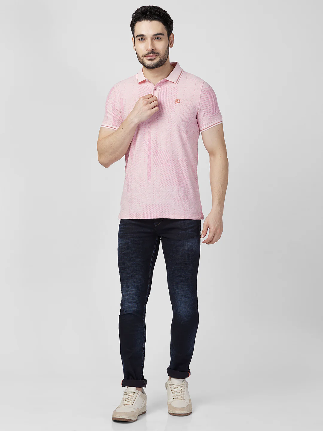 Killer Men Pink Printed Slim Fit T-Shirts - Image 4
