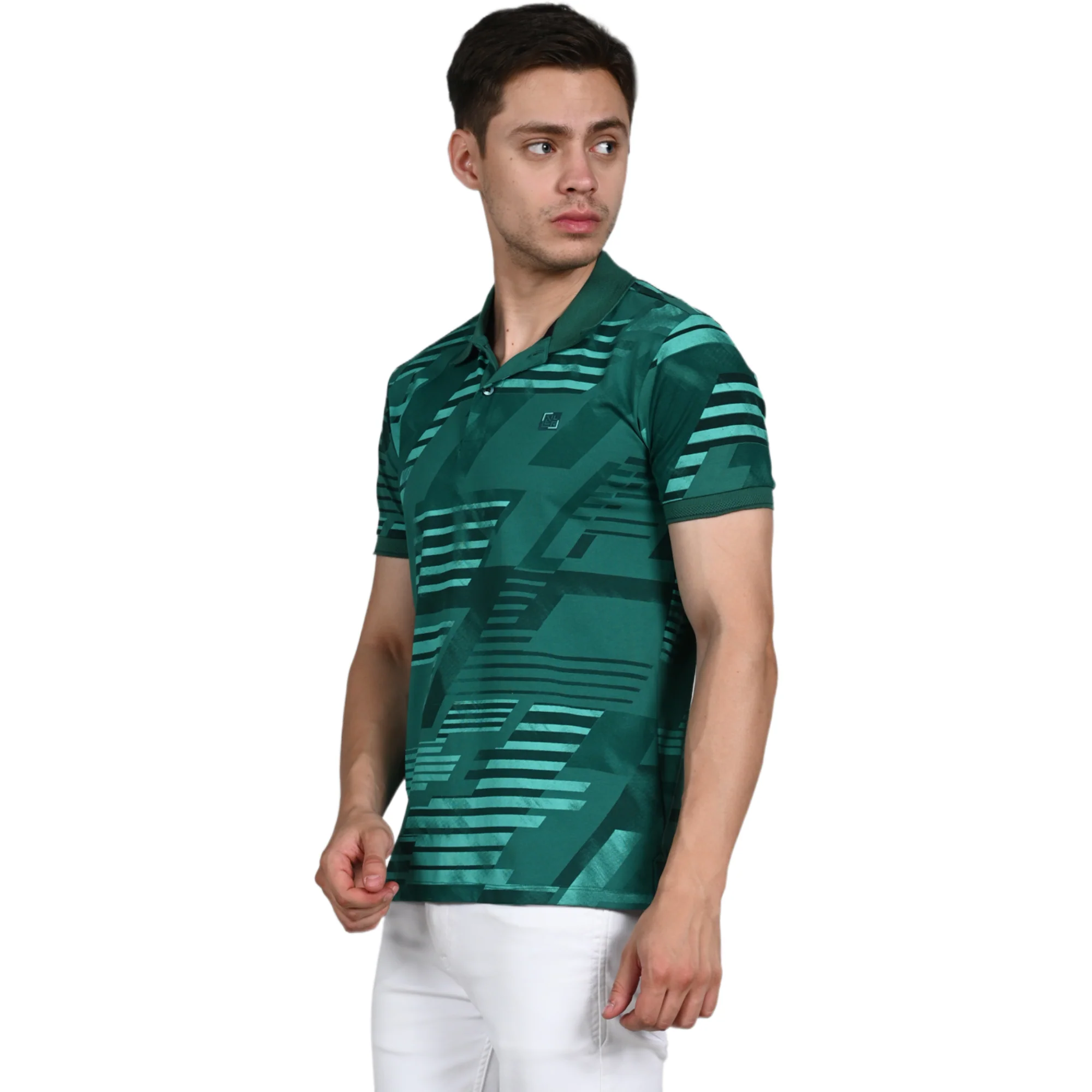 Killer Men Green Printed Slim Fit T-Shirt - Image 6