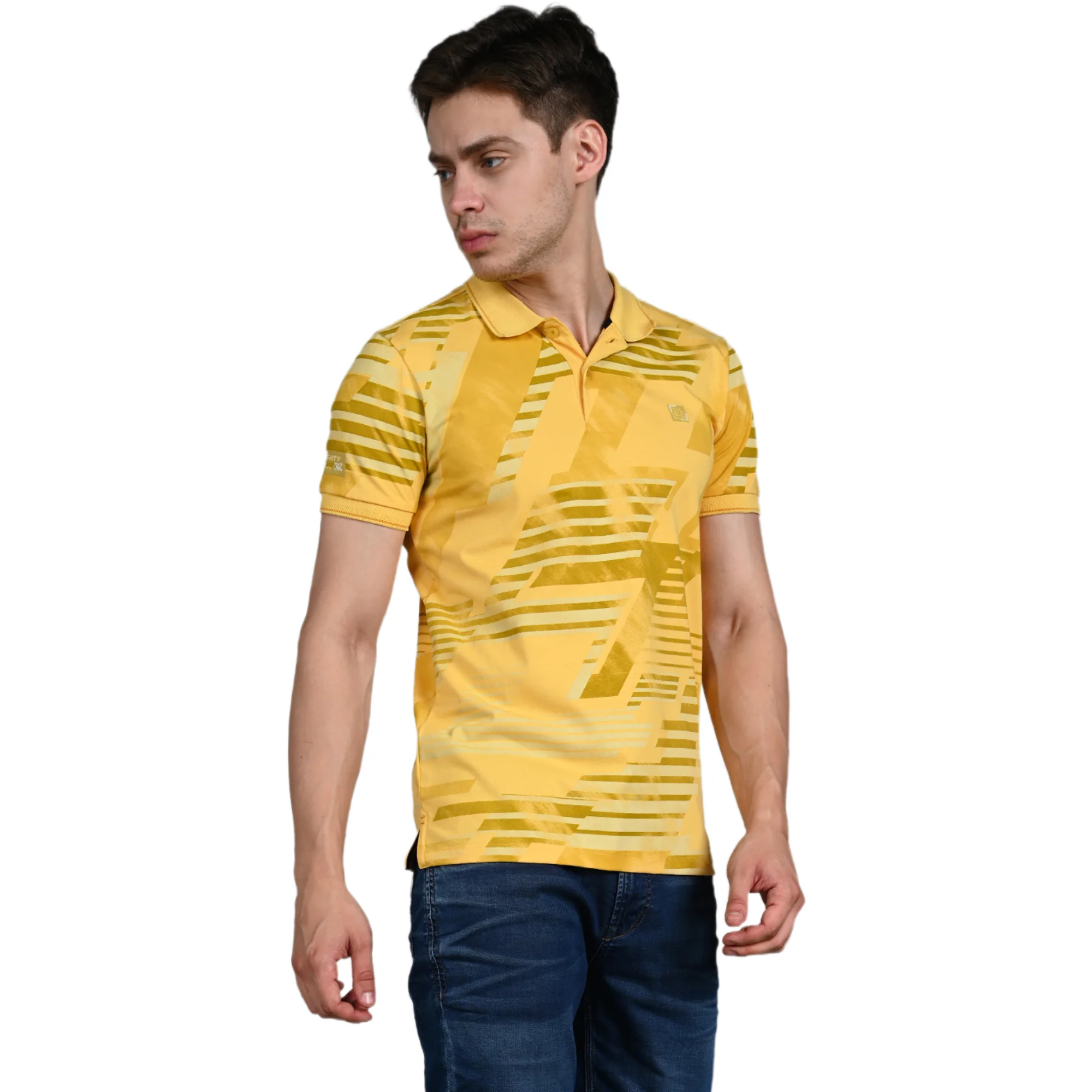 Killer Men Yellow Printed Slim Fit T-Shirt - Image 5