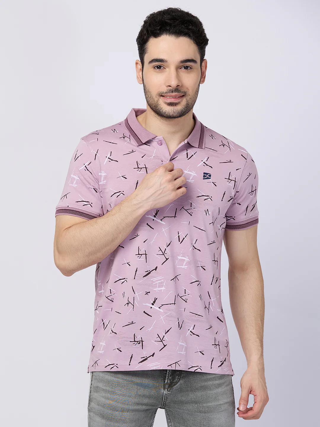 Killer Men Purple Printed Slim Fit T-Shirts - Image 3