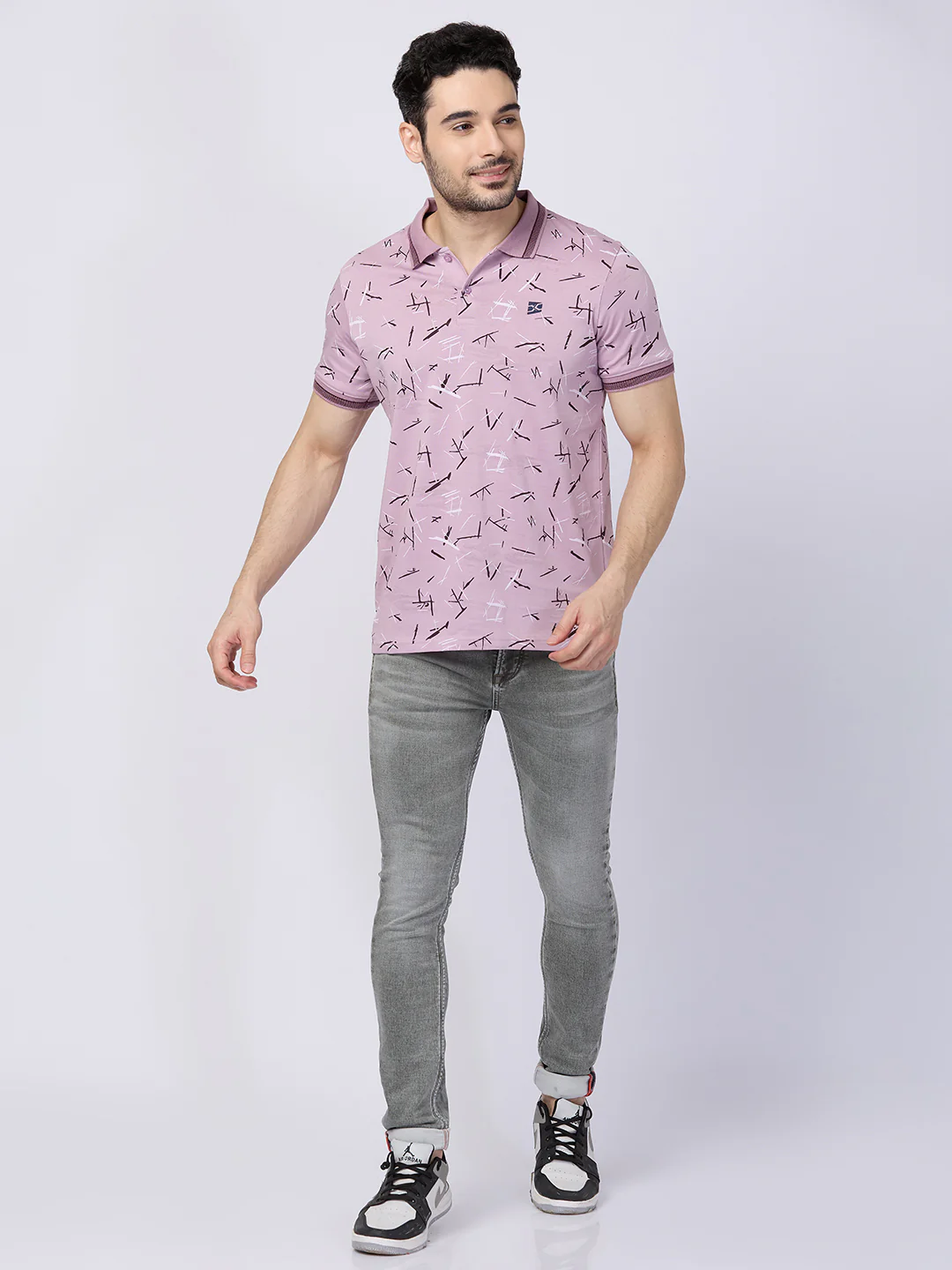 Killer Men Purple Printed Slim Fit T-Shirts - Image 4