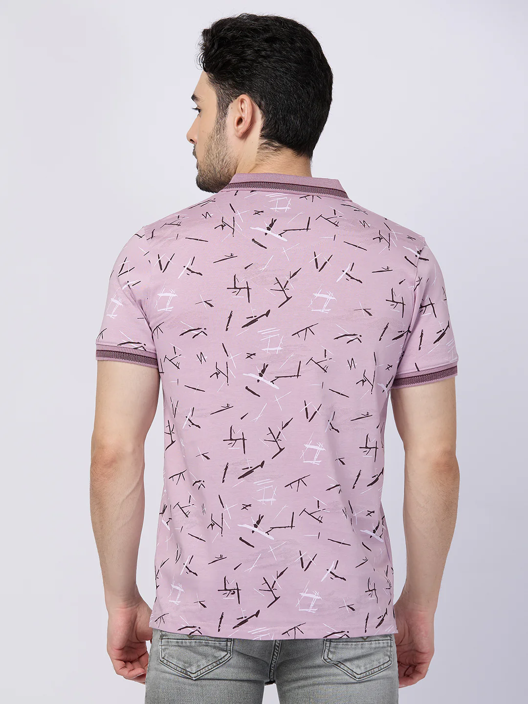 Killer Men Purple Printed Slim Fit T-Shirts - Image 5