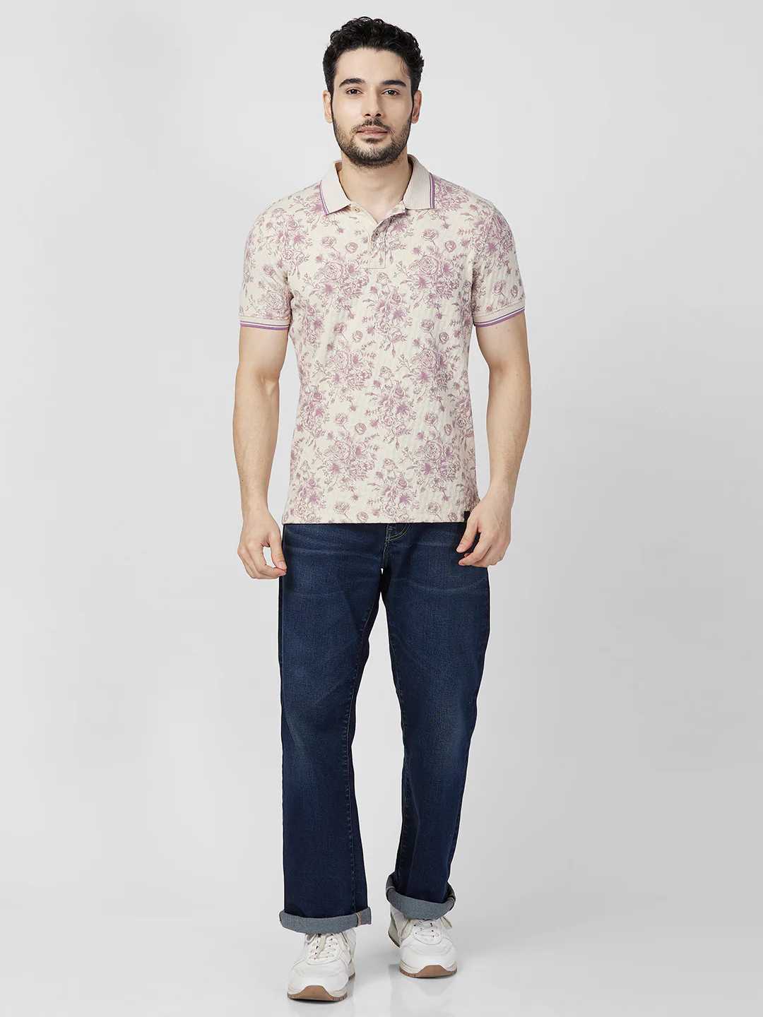 Killer Men Purple Printed Slim Fit T-Shirts - Image 4