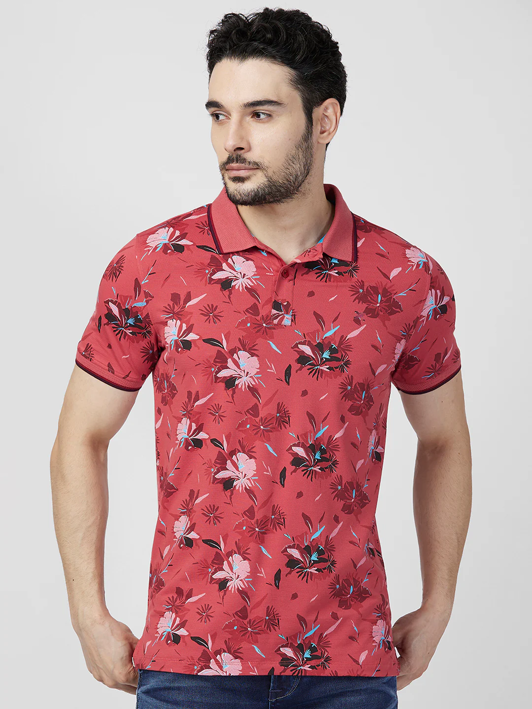 Killer Men Red Printed Slim Fit T-Shirts - Image 3