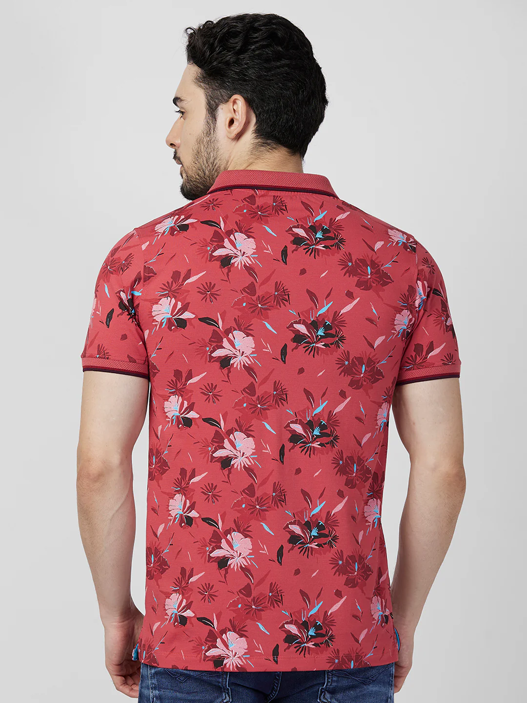 Killer Men Red Printed Slim Fit T-Shirts - Image 5