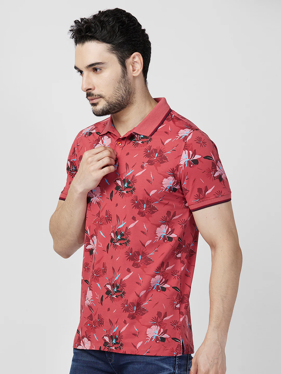 Killer Men Red Printed Slim Fit T-Shirts - Image 6
