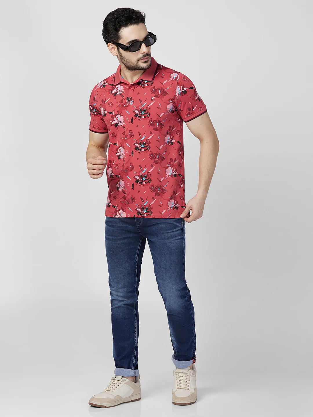 Killer Men Red Printed Slim Fit T-Shirts - Image 8