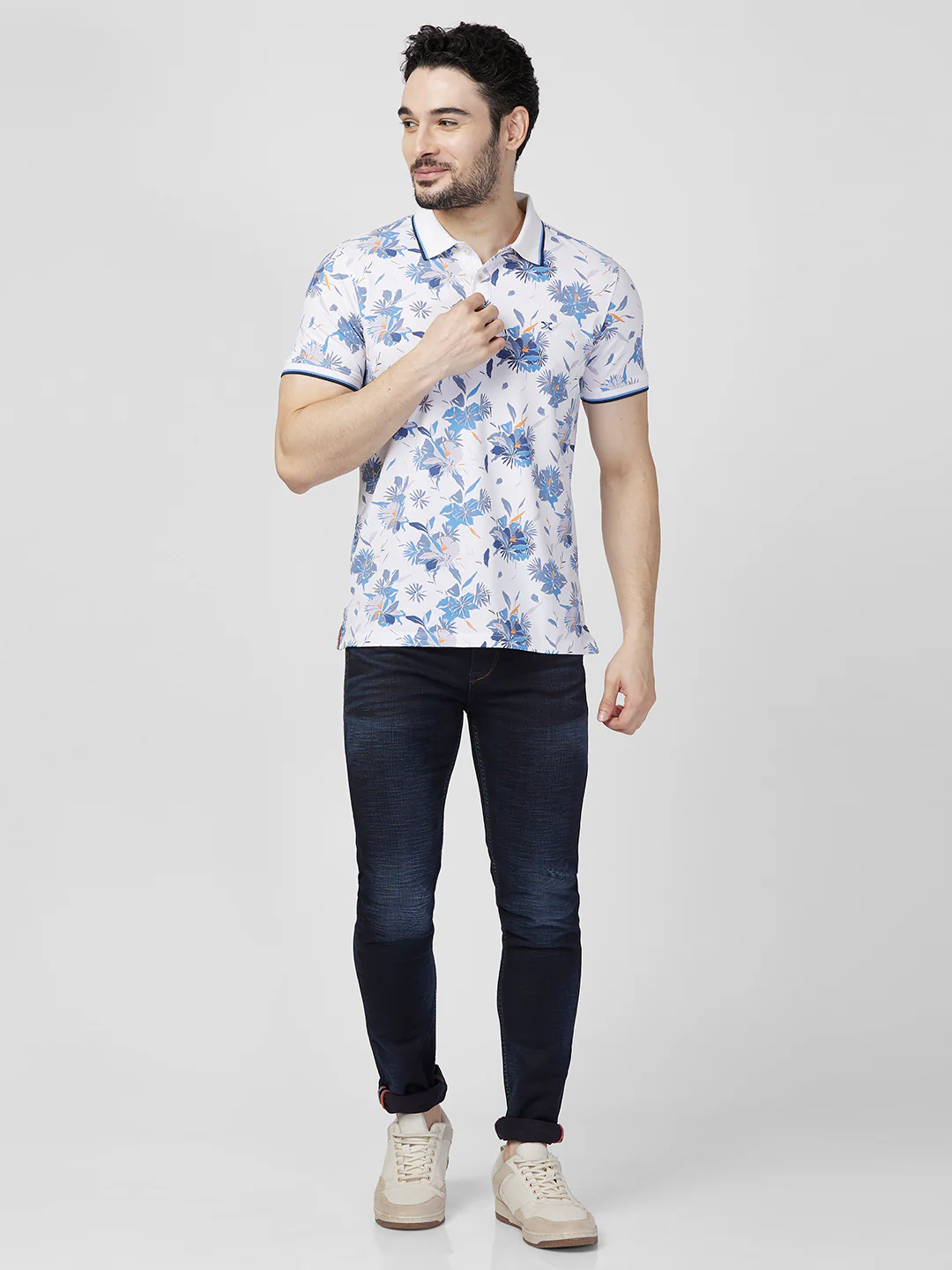 Killer Men White Printed Slim Fit T-Shirts - Image 4