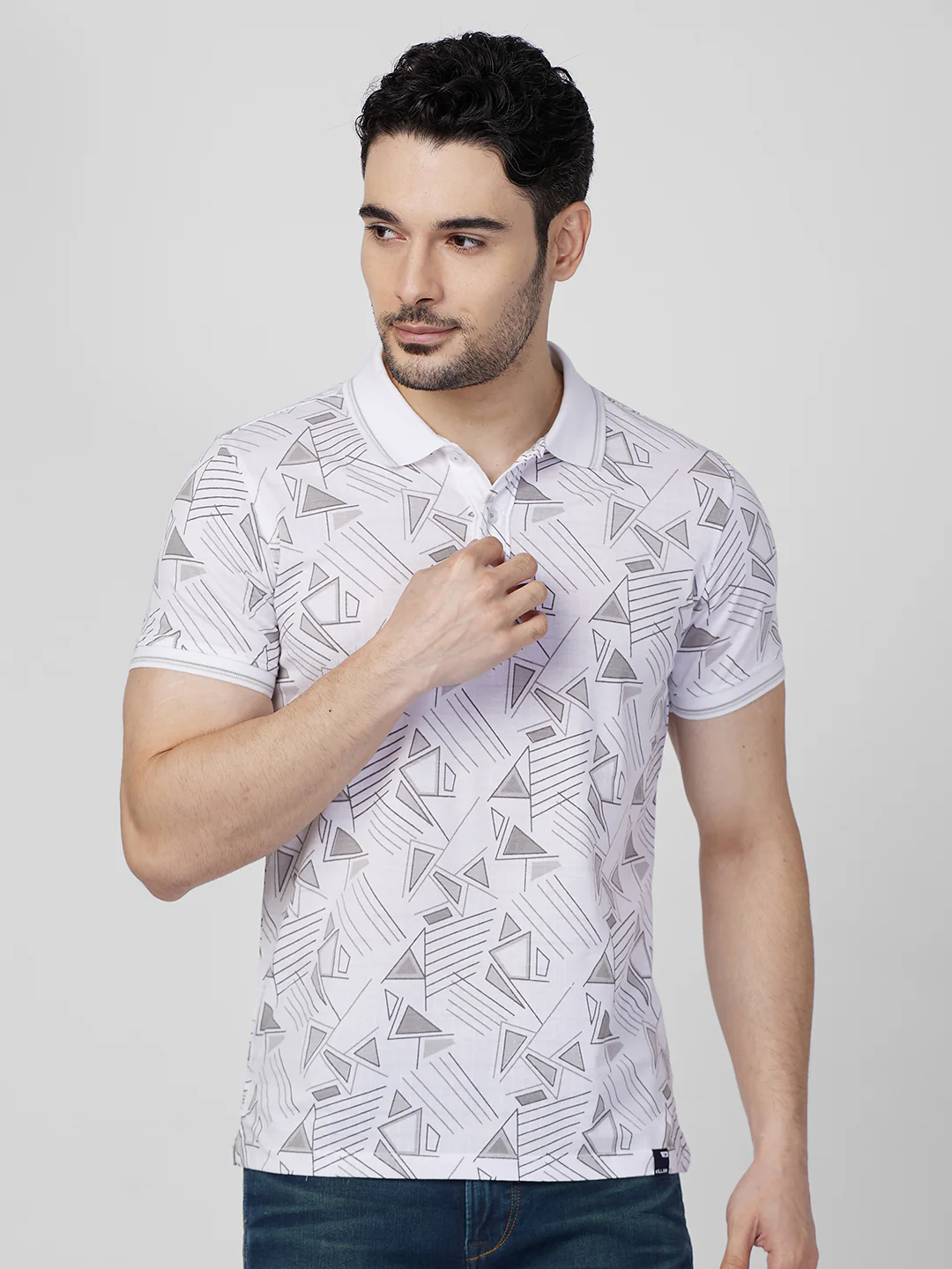 Killer Men White Printed Slim Fit T-Shirts - Image 3
