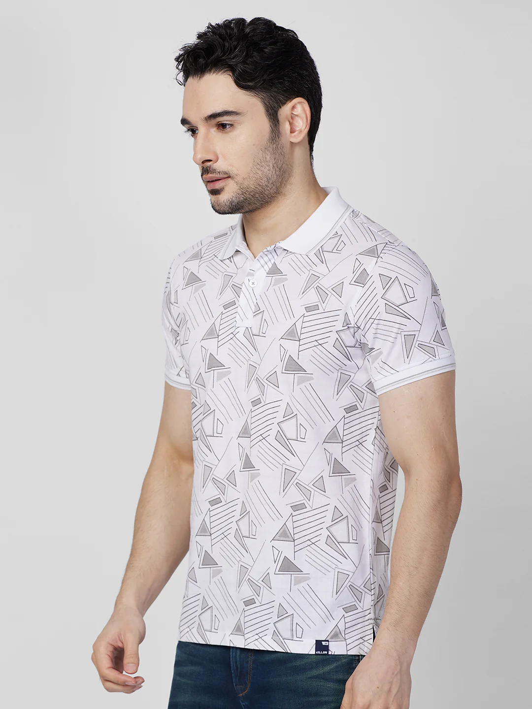 Killer Men White Printed Slim Fit T-Shirts - Image 6