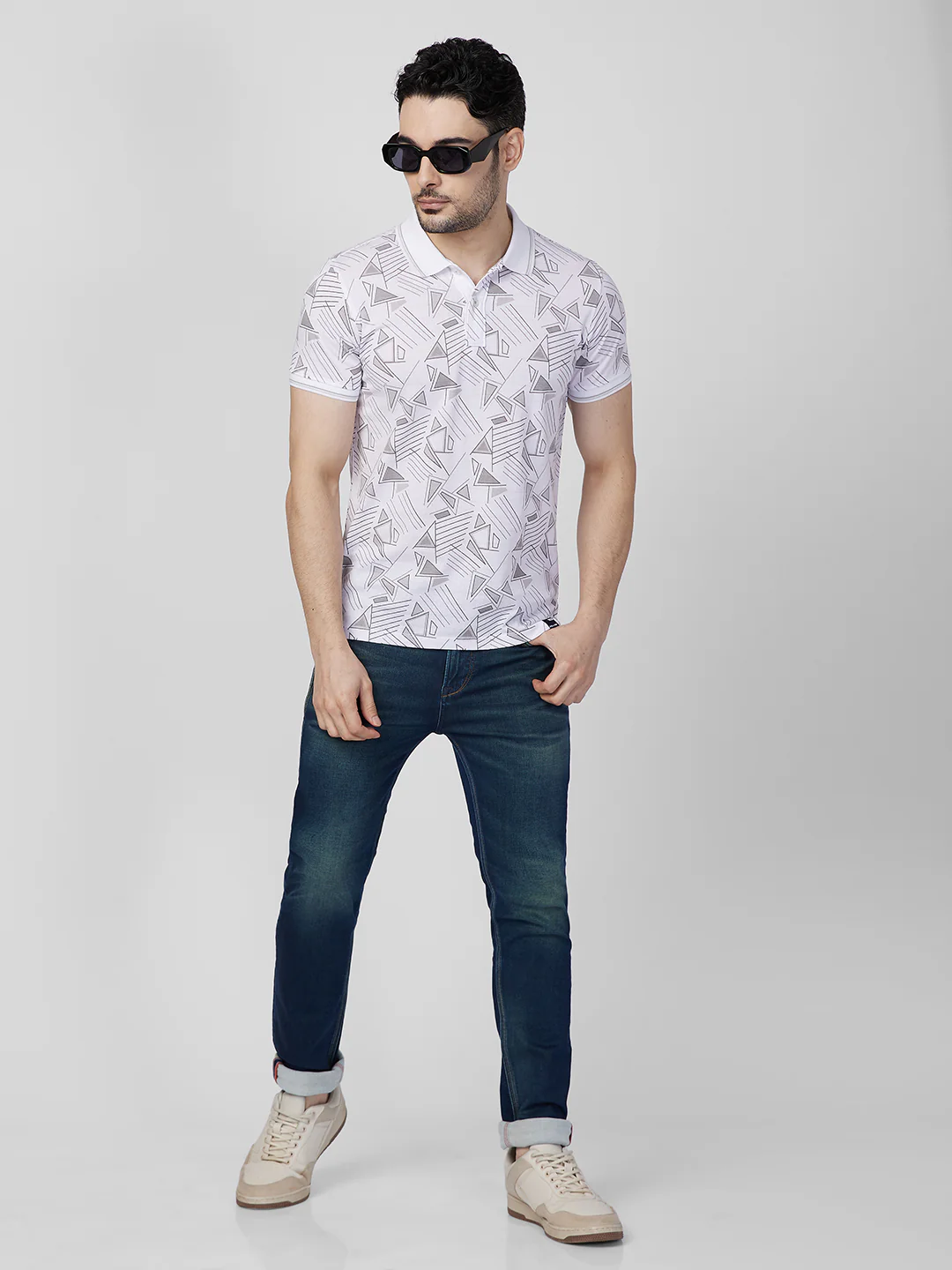 Killer Men White Printed Slim Fit T-Shirts - Image 8