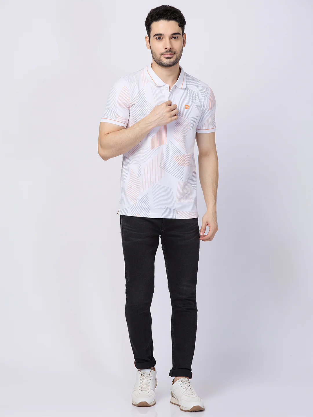 Killer Men White Printed Slim Fit T-Shirts - Image 4