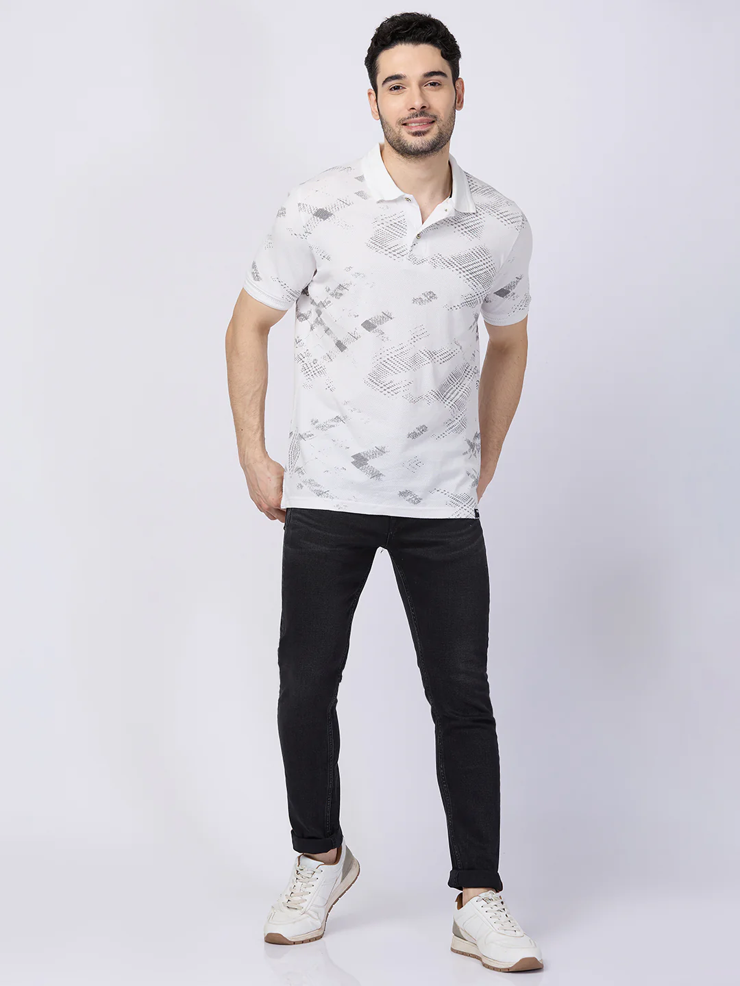 Killer Men White Printed Slim Fit T-Shirts - Image 4
