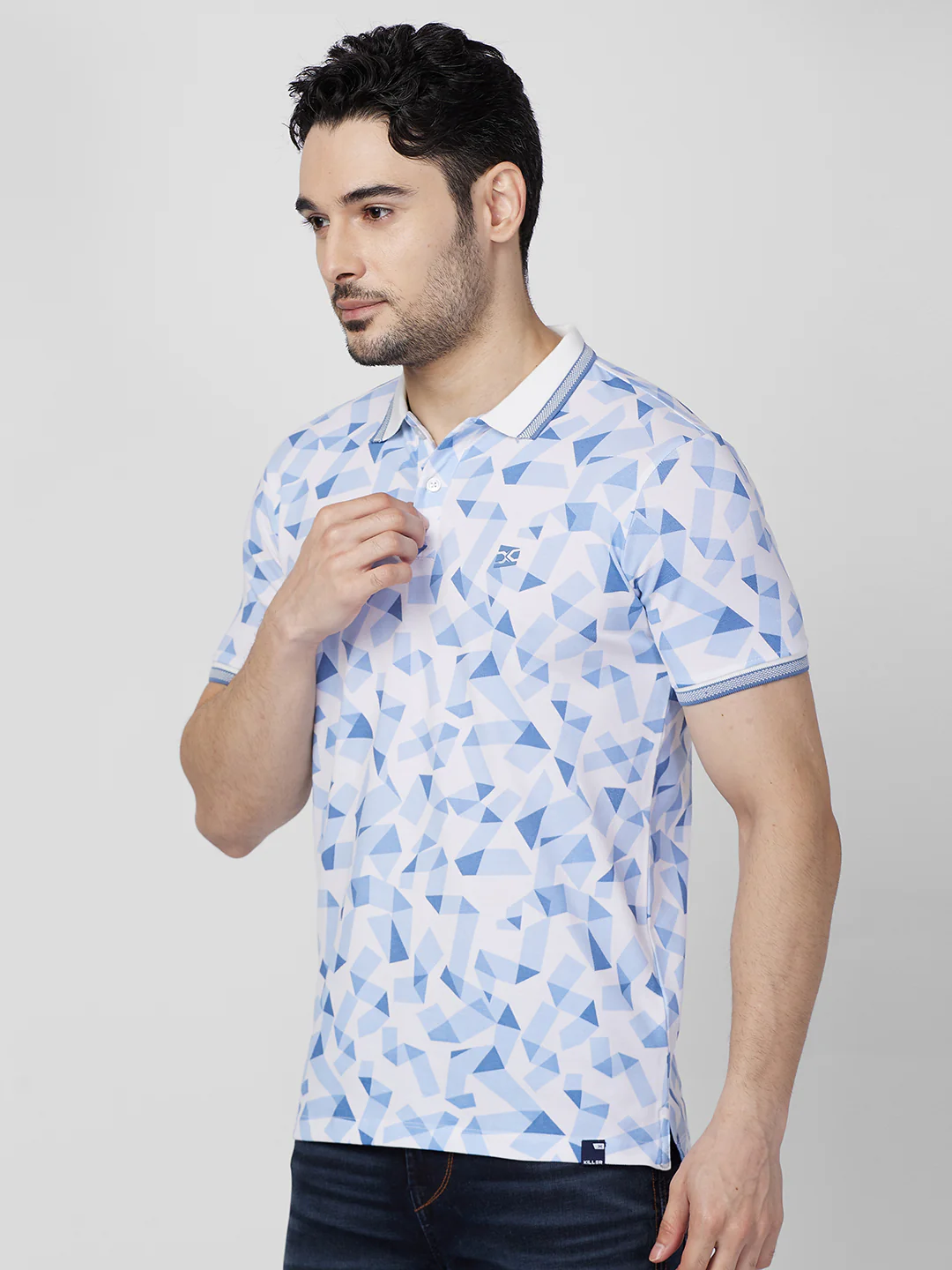 Killer Men White Printed Slim Fit T-Shirts - Image 5