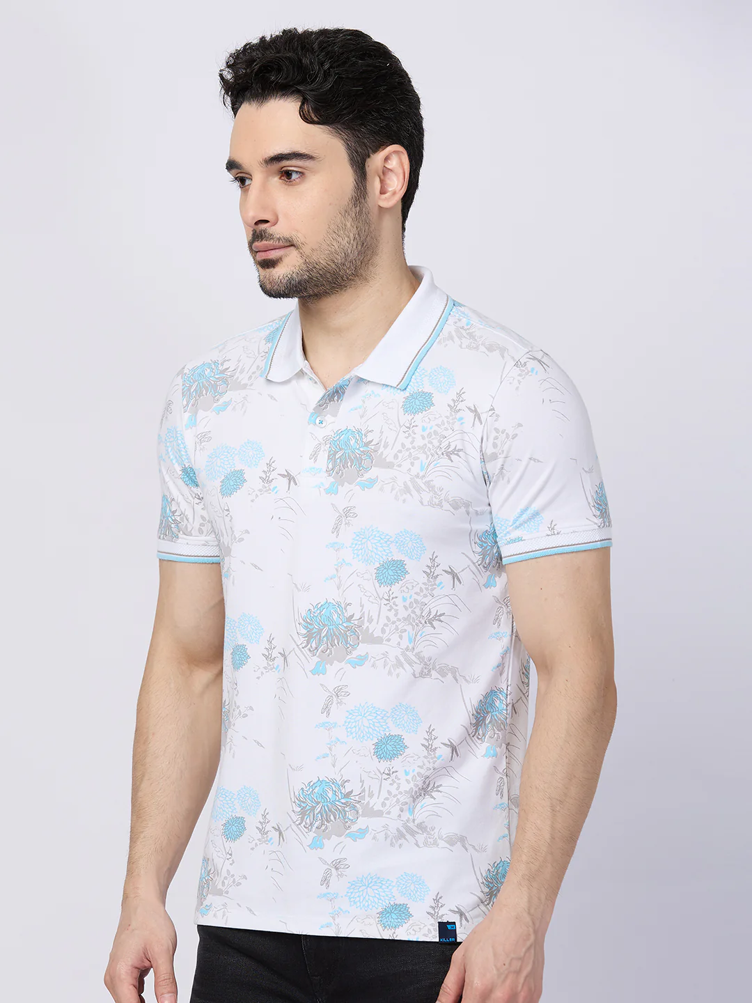 Killer Men White Printed Slim Fit T-Shirts - Image 6