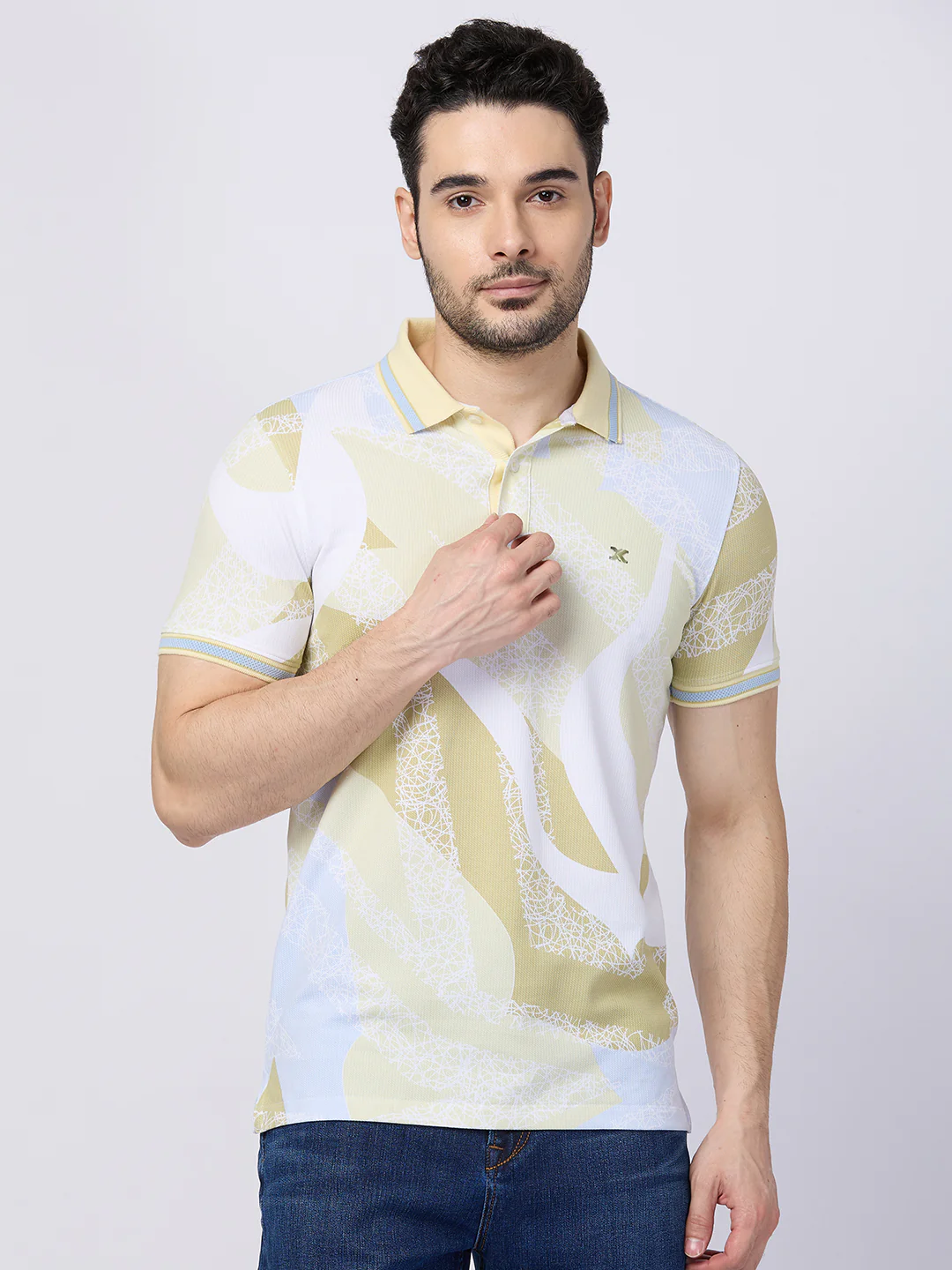 Killer Men Yellow Printed Slim Fit T-Shirts - Image 3