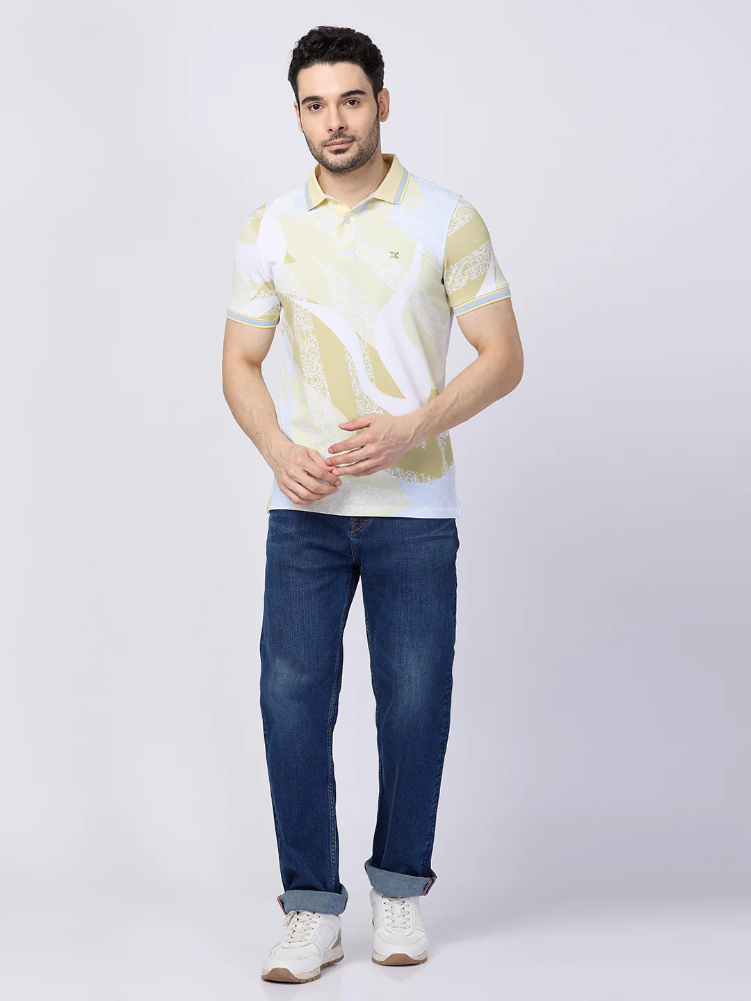 Killer Men Yellow Printed Slim Fit T-Shirts - Image 4