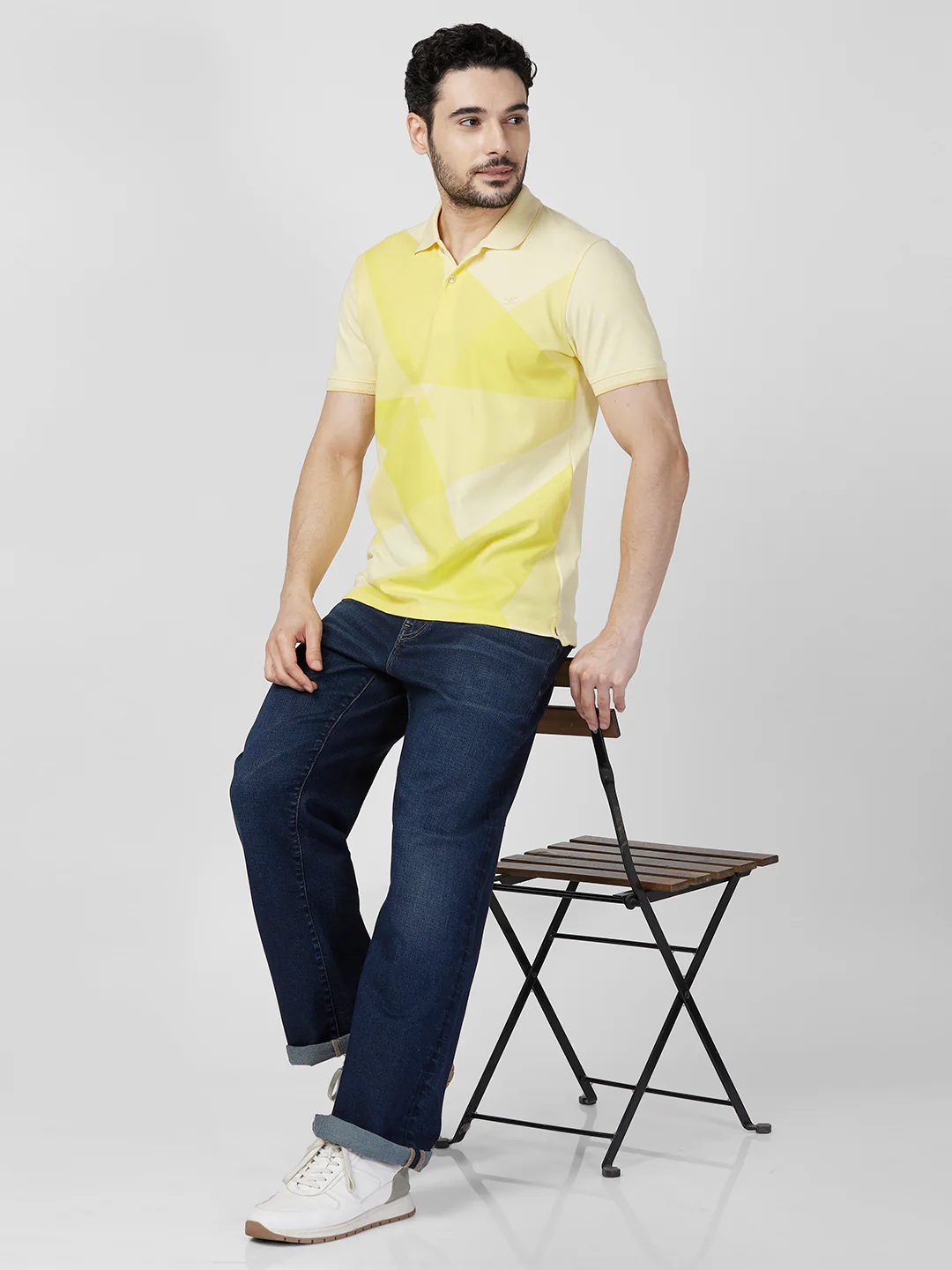 Killer Men Yellow Printed Slim Fit T-Shirts - Image 7