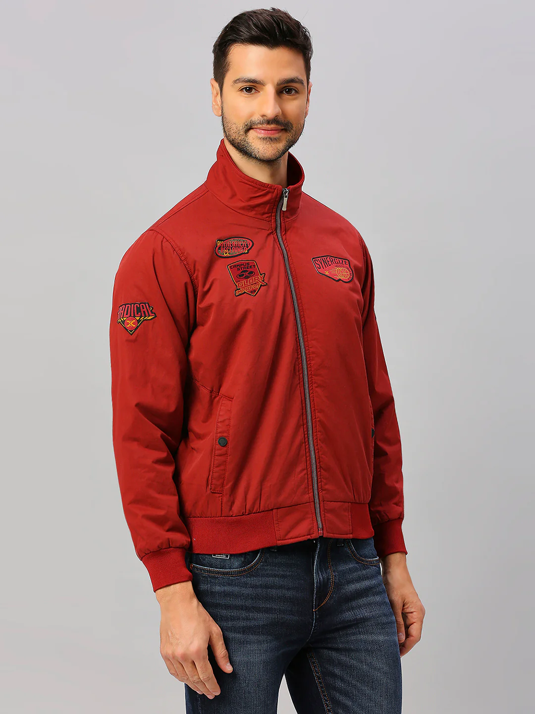 Killer Men Red Polo Neck Jackets - Image 6