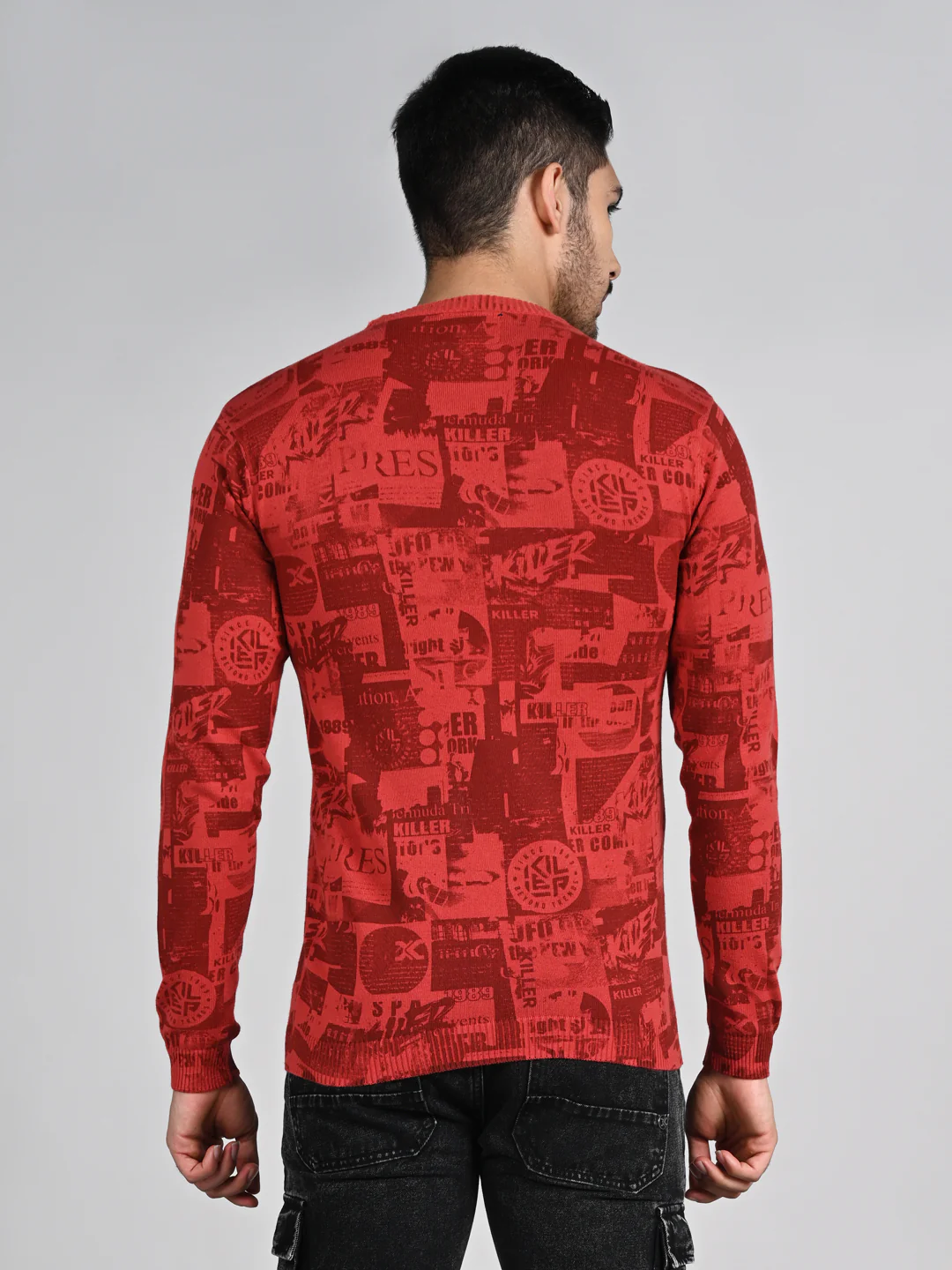 Killer Men Red Printed Flat Knits - Image 7
