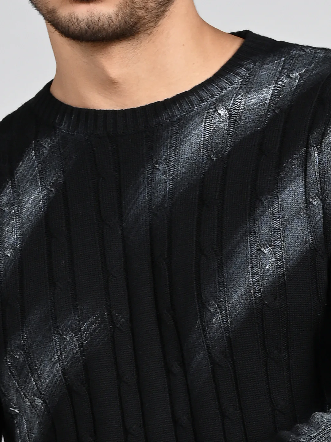 Killer Men Round Neck Balck Printed Sweaters - Image 8