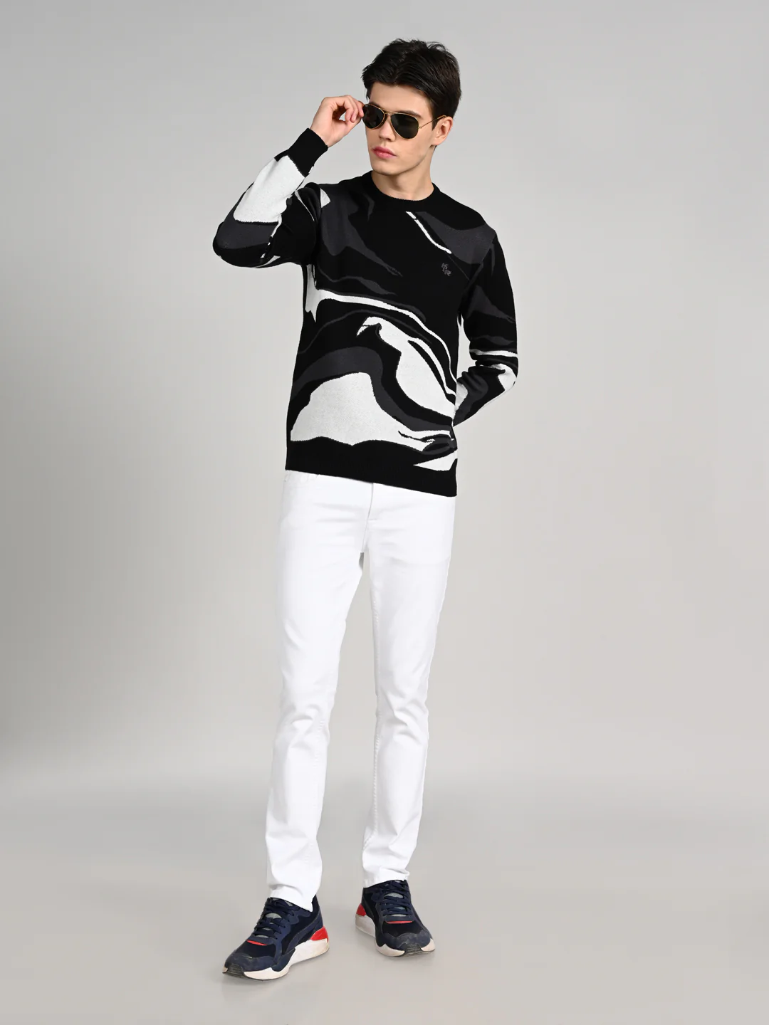Killer Men Round Neck Balck Sweaters - Image 3