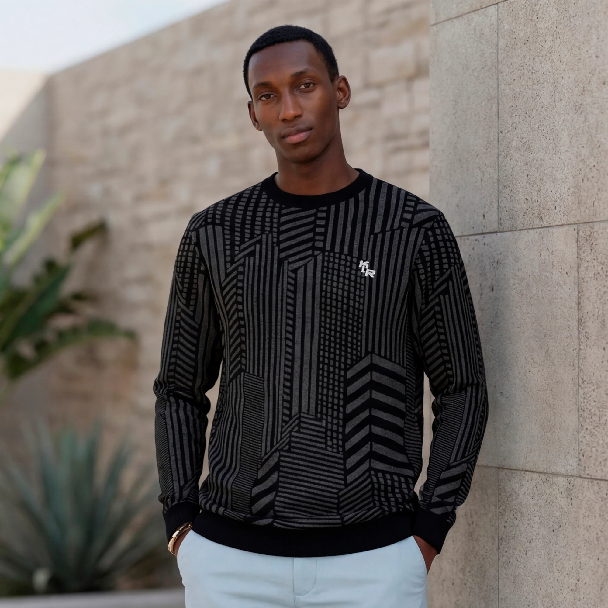 Killer Men Round Neck Balck Sweaters - Image 2