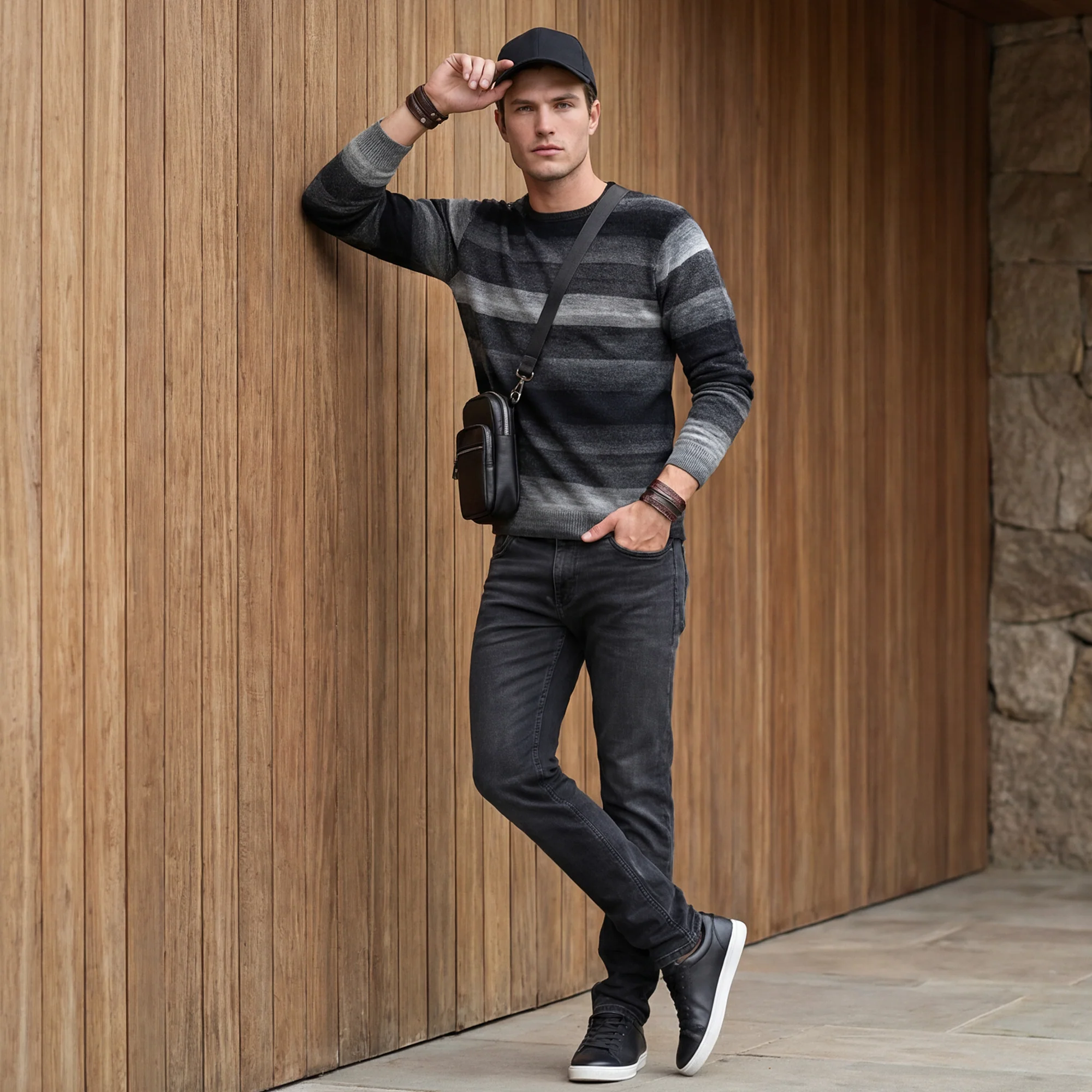 Killer Men Round Neck Balck Sweaters