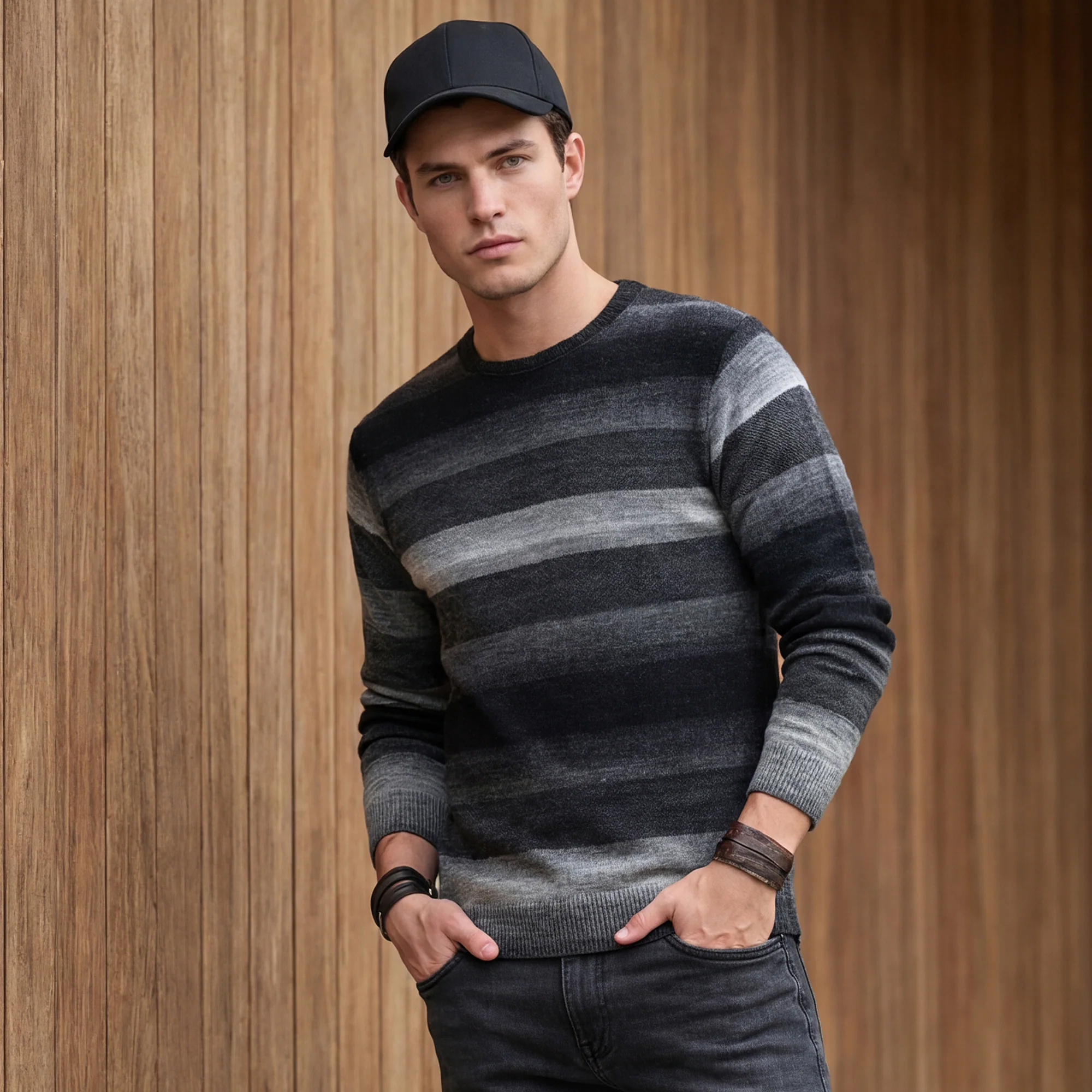 Killer Men Round Neck Balck Sweaters - Image 2