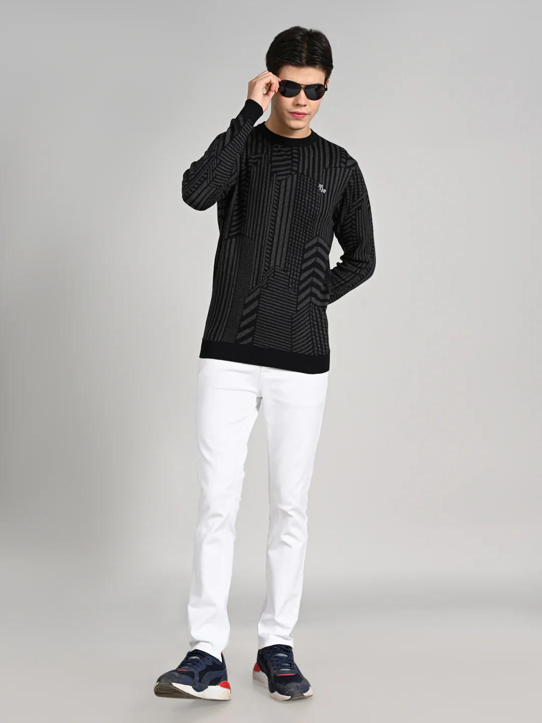 Killer Men Round Neck Balck Sweaters - Image 4