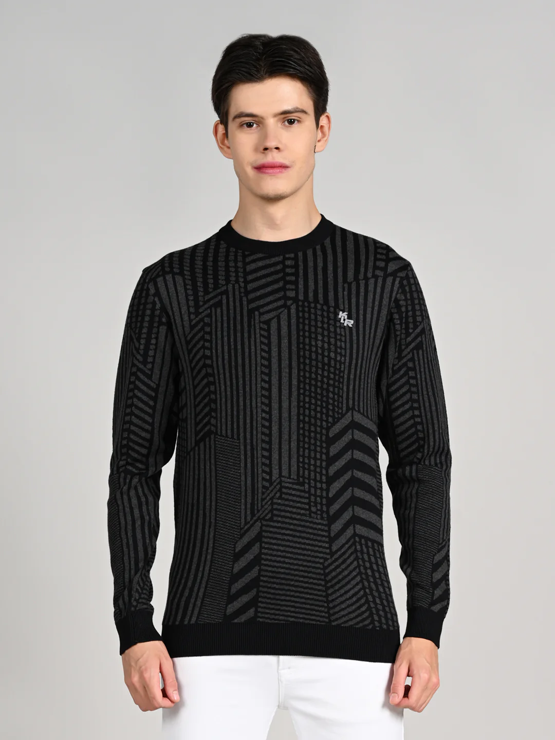 Killer Men Round Neck Balck Sweaters - Image 5