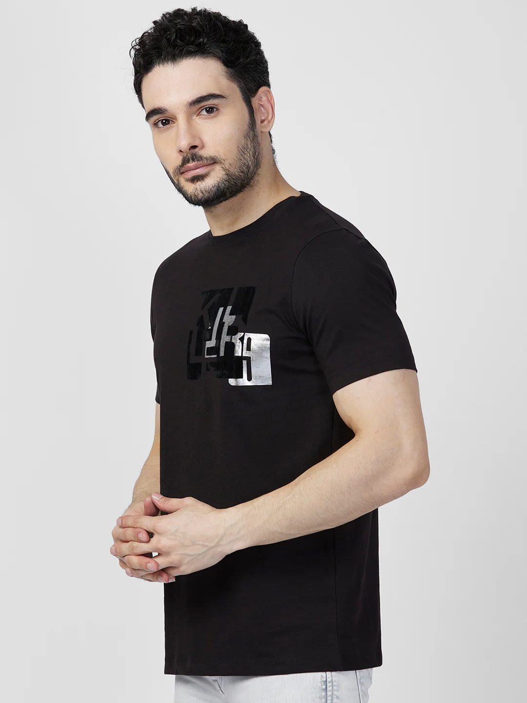 Killer Men Black Printed Slim Fit T-Shirts - Image 6