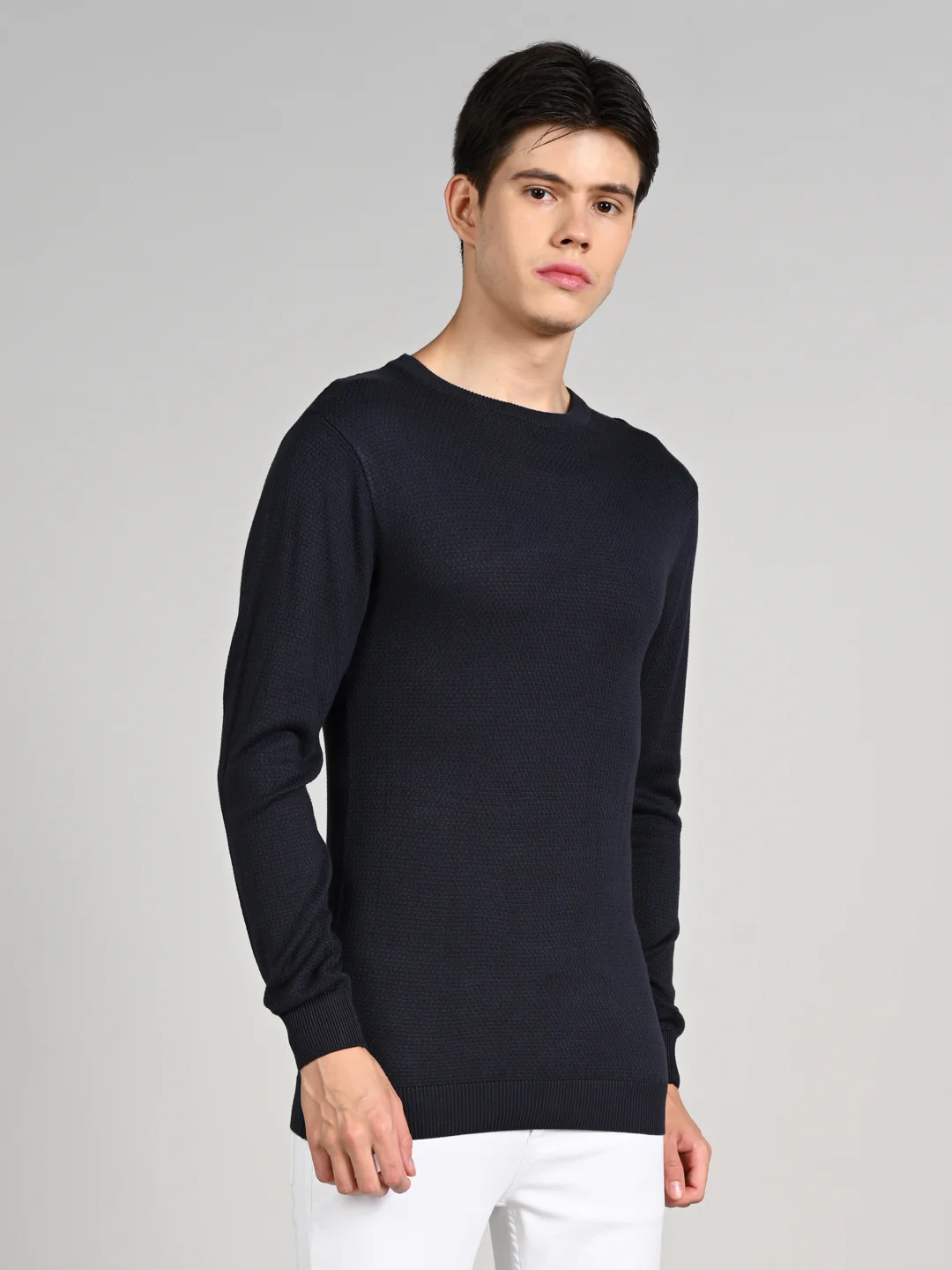 Killer Men Round Neck Blue Sweaters - Image 6