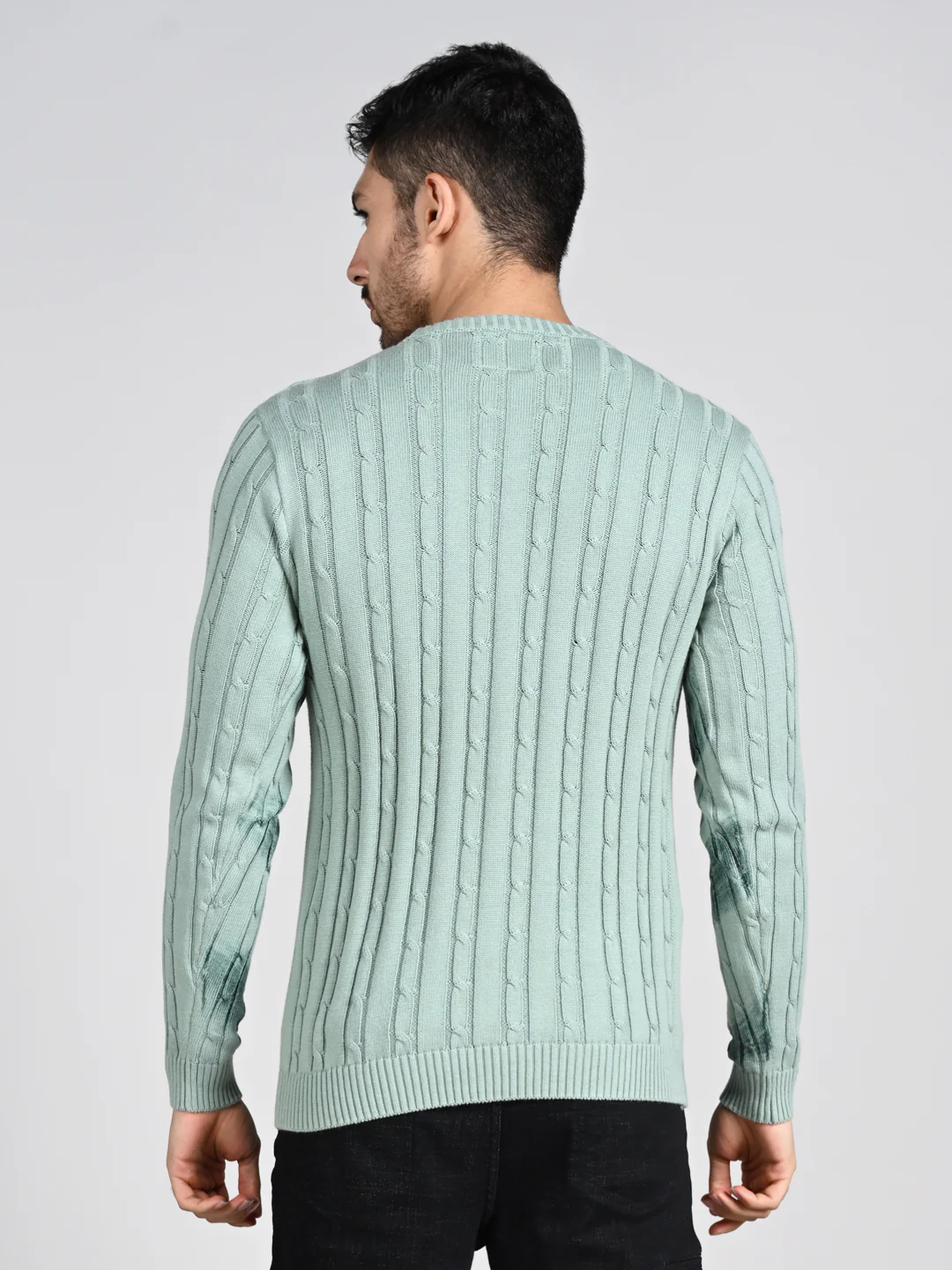 Killer Men Round Neck Green Printed Sweaters - Image 7