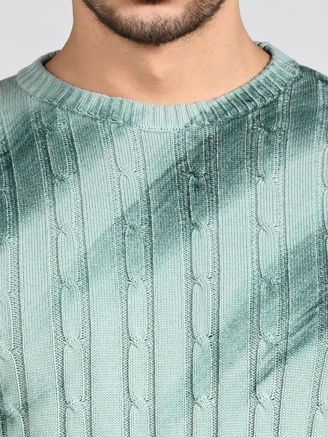 Killer Men Round Neck Green Printed Sweaters - Image 8