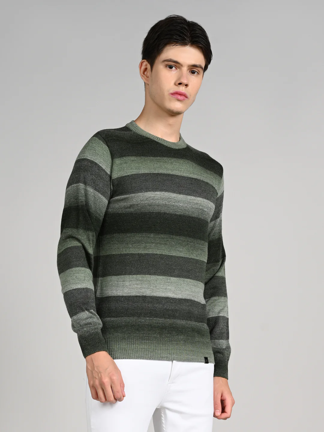Killer Men Round Neck Green Sweaters - Image 5