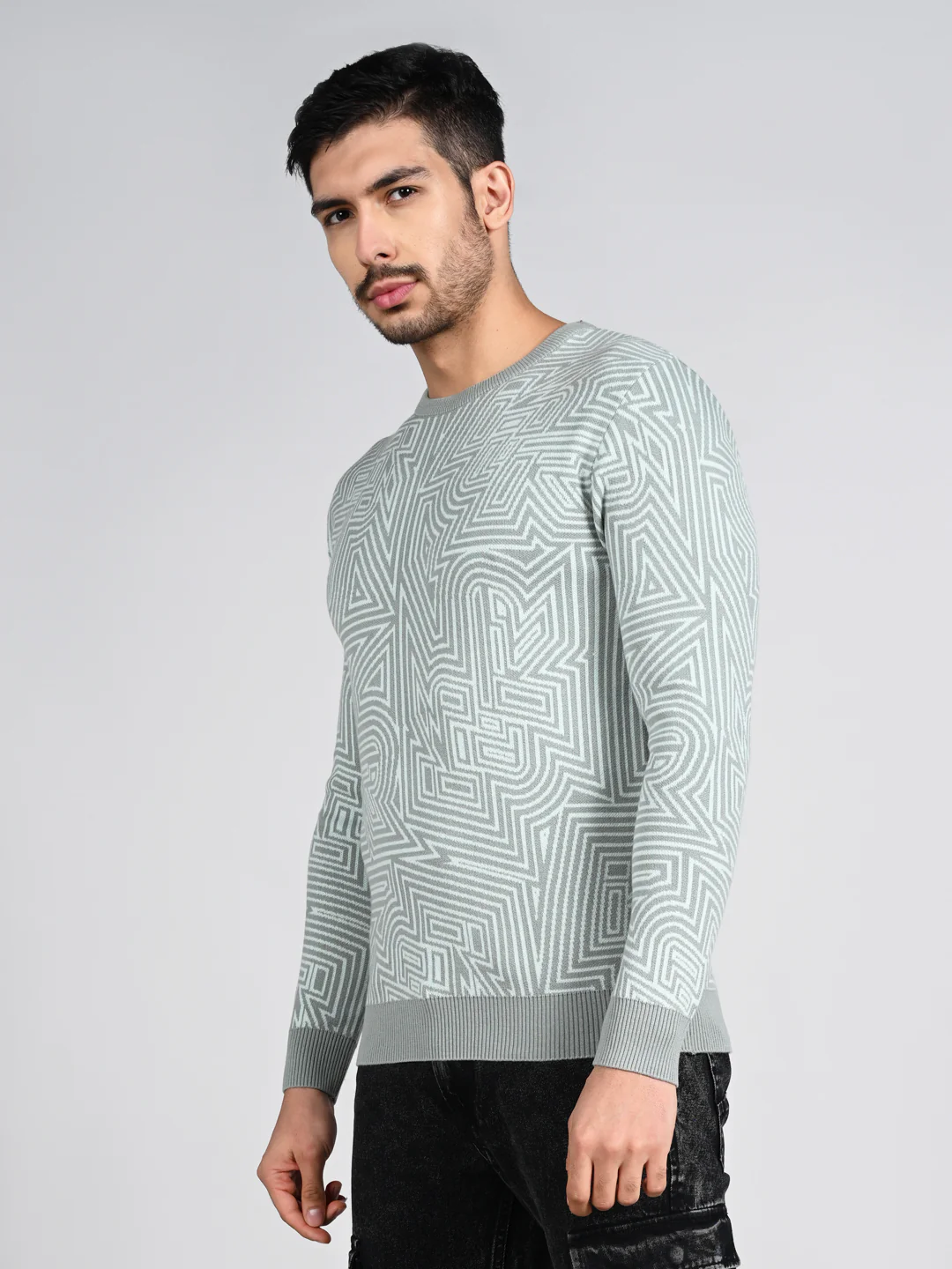 Killer Men Round Neck Green Sweaters - Image 6