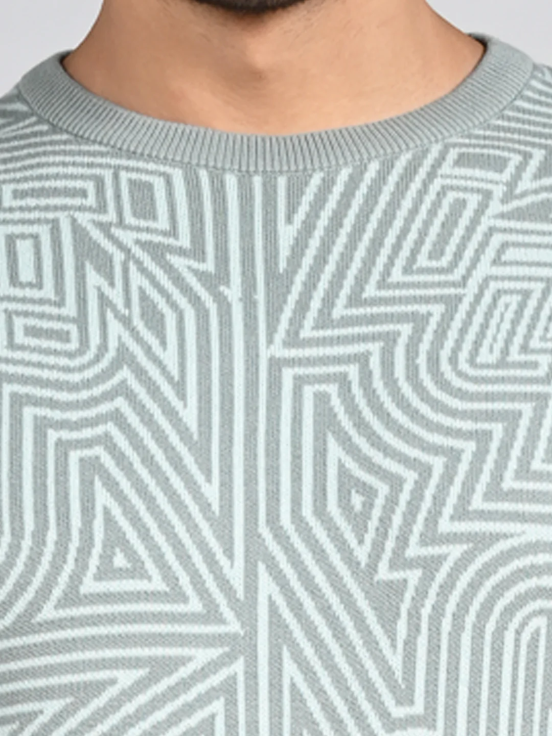 Killer Men Round Neck Green Sweaters - Image 8