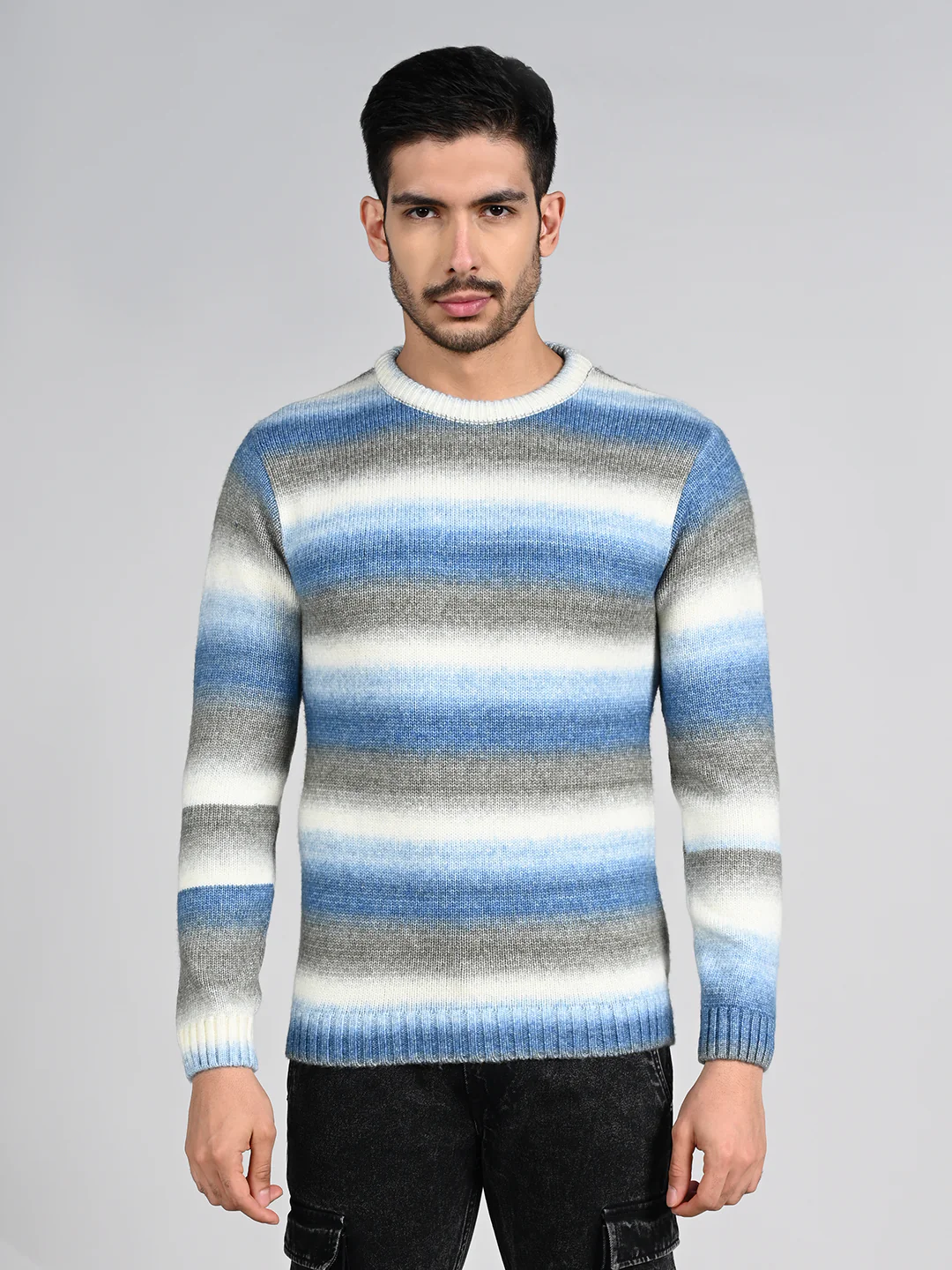 Killer Men Round Neck Khaki Sweaters - Image 4