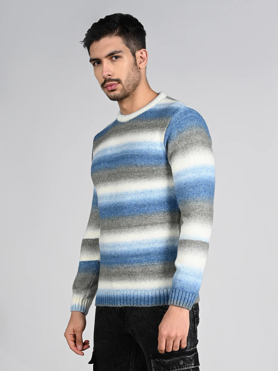 Killer Men Round Neck Khaki Sweaters - Image 5