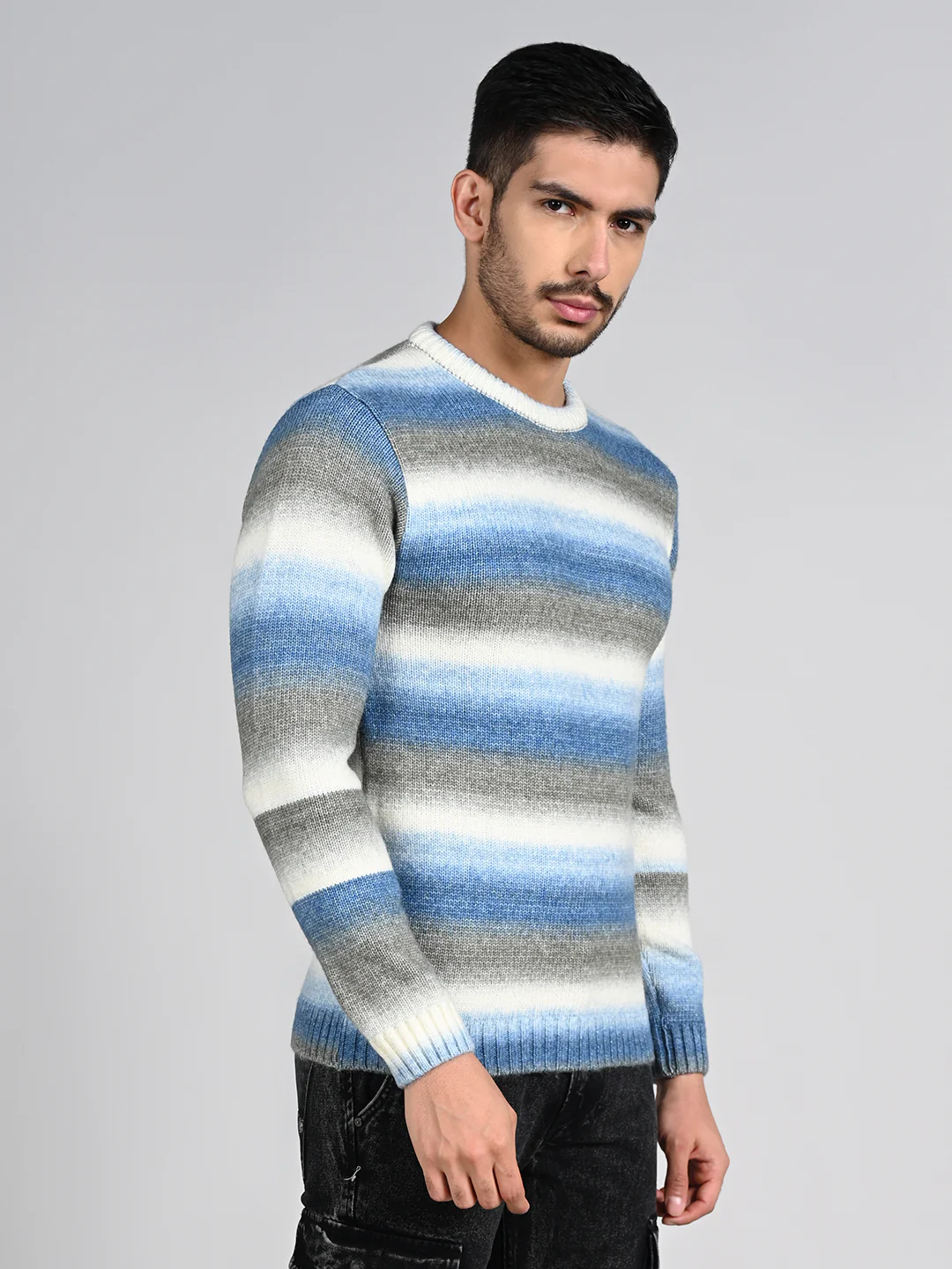 Killer Men Round Neck Khaki Sweaters - Image 6