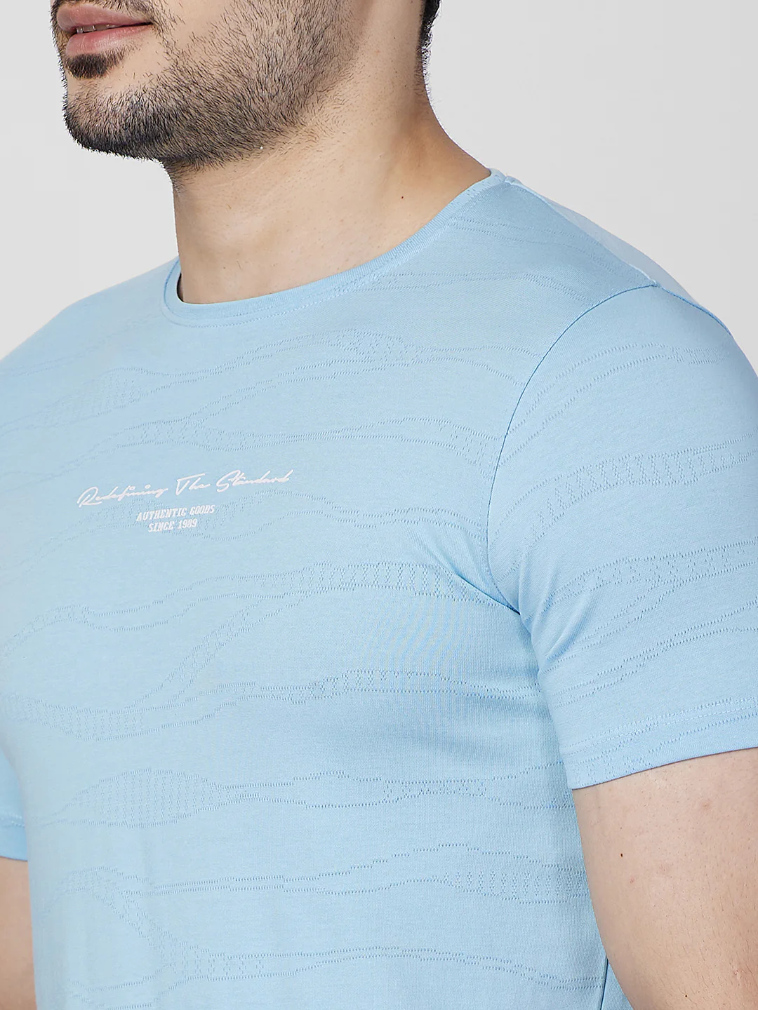 Killer Men Light Blue Printed Slim Fit T-Shirts - Image 7