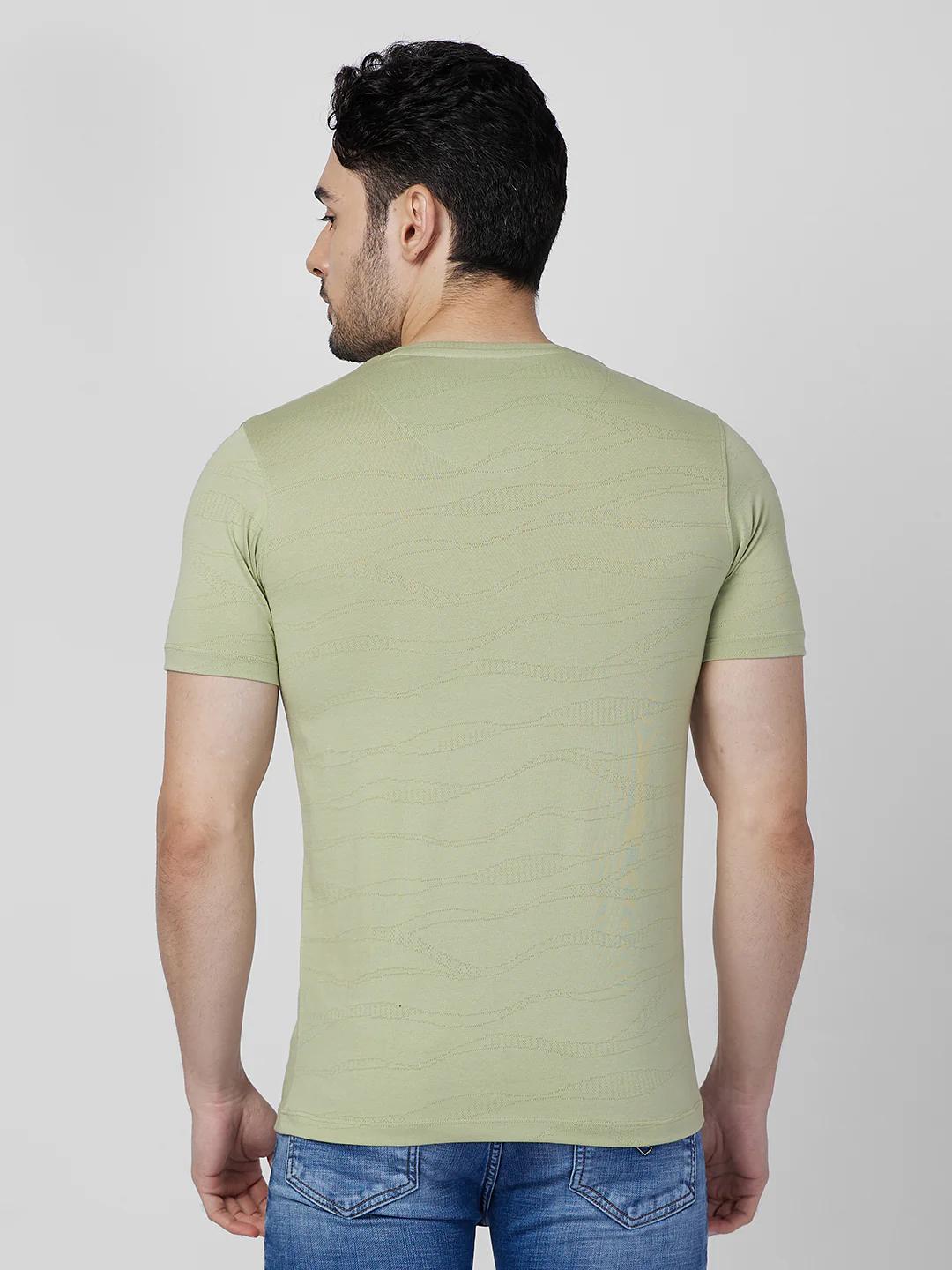 Killer Men Light Green Printed Slim Fit T-Shirts - Image 5