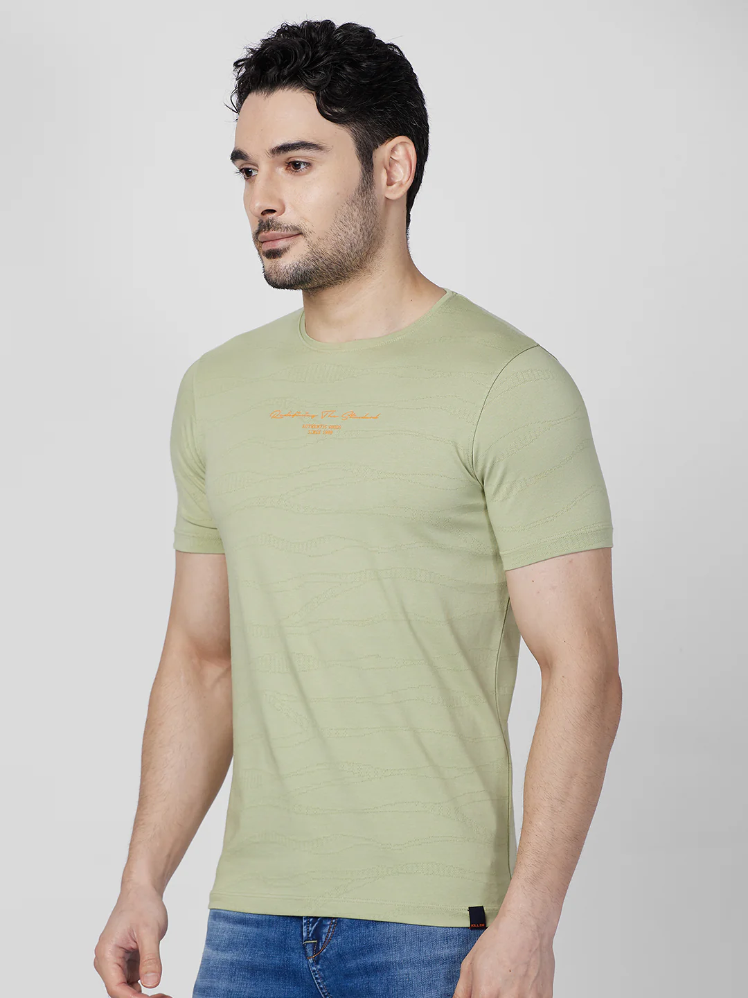 Killer Men Light Green Printed Slim Fit T-Shirts - Image 6