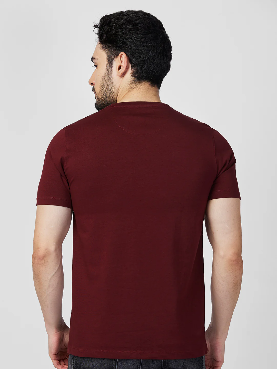 Killer Men Maroon Printed Slim Fit T-Shirts - Image 5